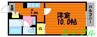 秋桜　Ｂ棟 1Kの間取り