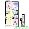 ブリランテＢ 2LDKの間取り