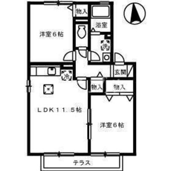 間取図 ’a la mode　B棟