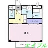 ミレニアムハイツ 1Kの間取り