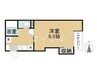 グランデ川崎医大前 1Kの間取り