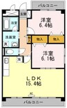 K-city葦高 2LDKの間取り