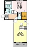 クリエ 1LDKの間取り