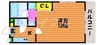 ピアルアーナ東古松 1Kの間取り