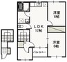 アドヴァンスＳＨⅡ 2LDKの間取り