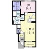 パレス・エフ 1LDKの間取り