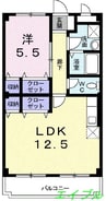 マンションエトランゼ 1LDKの間取り