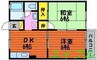 エクセルハイツ森安 2DKの間取り