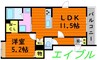 ＴＥＲＲＡＨＯＭＥ ＴＡＭＡＳＨＩＭＡ 1LDKの間取り