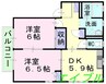 グッドライフ茶屋町　B棟 2DKの間取り