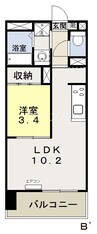 福富グリーンマンション 1LDKの間取り