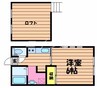 ソレイユ倉敷川 1Kの間取り