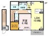 オアゾ乙島　D棟 1LDKの間取り