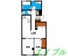車屋マンション 2LDKの間取り