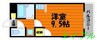 メモリアルハイツ 1Rの間取り