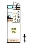 コラール 1Kの間取り