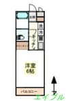 コラール 1Kの間取り