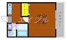 第2グレーストミ２１ 1Kの間取り