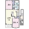 トレゾール　ドミール　Ⅱ棟 2LDKの間取り