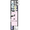 アルドール 1Rの間取り