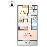 マンダリーネ広江 1LDKの間取り