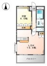 クオリティーハイム 1LDKの間取り
