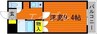 コンフォール 1Kの間取り
