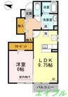 オズ　パディ 1LDKの間取り