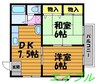 コーポマム　B棟 2DKの間取り
