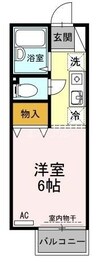 サンハイツＡＳＡ　 1Kの間取り