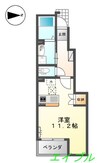 パーシモンＫ 1Kの間取り