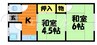 コーポ85南棟 2Kの間取り