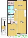 エバーグリーン鶴新田Ⅱ 2LDKの間取り