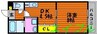 クルーズイン 1DKの間取り