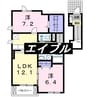 グレイス　アベニューＡ 2LDKの間取り