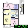 グレイス　アベニューＡ 2LDKの間取り