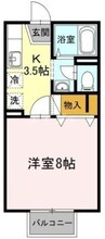 メゾンたちばな　Ｃ棟 1Kの間取り