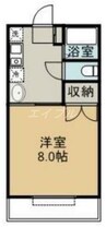 サクシードパル 1Kの間取り