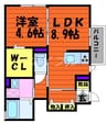RadicaleⅡ 1LDKの間取り