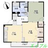 ボーネンA 2DKの間取り