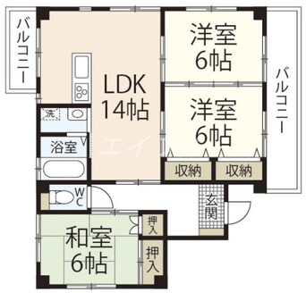 間取図 フラワーハイツⅥ