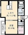 ラ・パルテール新屋敷Ⅱ 1LDKの間取り