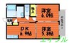 リヴィエール 2DKの間取り