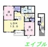 ラフレシール 2LDKの間取り