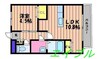 ロイヤル藤Ⅰ 1LDKの間取り