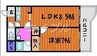 アビターレ下中野 1LDKの間取り