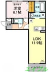 ソフィヤ　コンフォール 1LDKの間取り