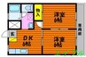 サンコート芳泉A棟 2DKの間取り