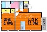 MUGUET 1LDKの間取り