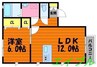MUGUET 1LDKの間取り